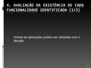 Ambas as aplicações podem ser utilizadas com o Moodle. 