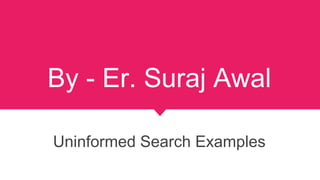 By - Er. Suraj Awal
Uninformed Search Examples
 