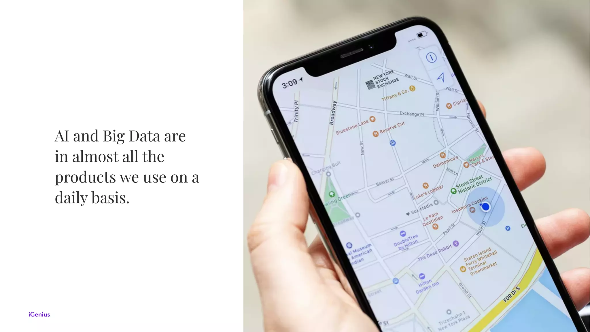 AI and Big Data are  
in almost all the
products we use on a
daily basis.
 