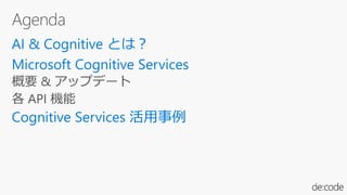 [AI03] AI × 導入の速さを武器に。 ” 人工知能パーツ ” Cognitive Services の使いどころ