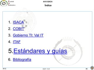 Auditoria Informatica - Tema AI10 ISACA