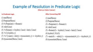 Advanced Resolution and Unification Techniques in First Order Logic for ...
