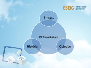 . 
Âmbito 
IPPComunications 
História Objetivo 
 