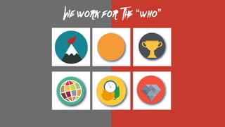 We work for ! “who”
 