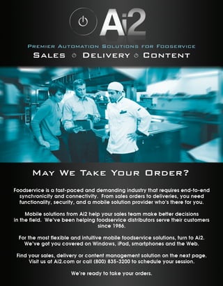 Mobile Solutions For Foodservice