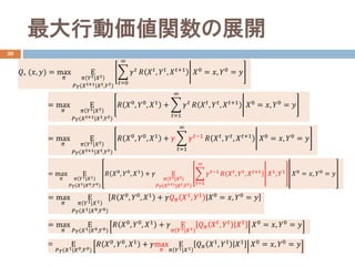 ЄӁvչ_
30
??? (??, ??) = max
??

?? ?? ??|?? ??
????(?? ??+1|????,????)
??
??=0

????
?? ????
, ????
, ????+1
??0
= ??, ??0
= ??
= 
????(??1|??0,??0)
??? ??0
, ??0
, ??1
+ ??max
??

?? ??1|??1
|???? ??1
, ??1
??1
??0
= ??, ??0
= ??
= max
??

?? ?? ??|?? ??
????(?? ??+1|?? ??,????)
??? ??0
, ??0
, ??1
+ ?
??=1

????
?? ????
, ????
, ????+1
??0
= ??, ??0
= ??
= max
??

?? ?? ??|?? ??
????(?? ??+1|?? ??,????)
??? ??0
, ??0
, ??1
+ ?? ?
??=1

?????1
?? ????
, ????
, ????+1
??0
= ??, ??0
= ??
= max
??

?? ??1|??1
????(??1|??0,??0)
??? ??0
, ??0
, ??1
+ ?? 
?? ????|????
????(????+1|????,????)
??
??=1

?????1
?? ????
, ????
, ????+1
??1
, ??1
??0
= ??, ??0
= ??
= max
??

????(??1|??0,??0)
??? ??0
, ??0
, ??1
+ ?? 
?? ??1|??1
|???? ????
, ????
??1
??0
= ??, ??0
= ??
= max
??

?? ??1|??1
????(??1|??0,??0)
|?? ??0
, ??0
, ??1
+ ?????? ??1
, ??1
??0
= ??, ??0
= ??
 