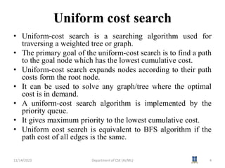 AI3391 ARTIFICIAL INTELLIGENCE Session 8 Iterative deepening DFS and ...