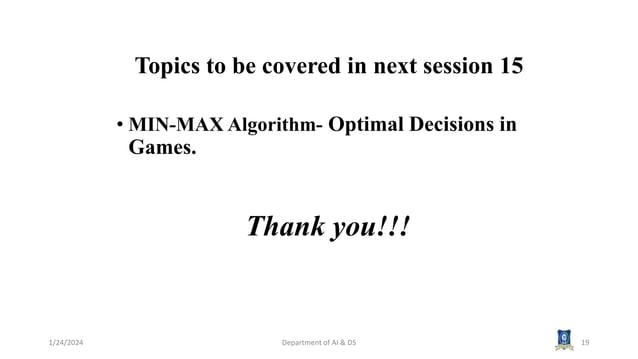 AI3391 Artificial Intelligence Session 14 Adversarial Search .pptx ...