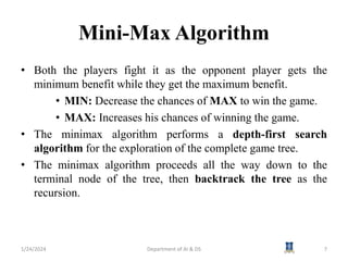 AI3391 Artificial intelligence Session 15 Min Max Algorithm.pptx