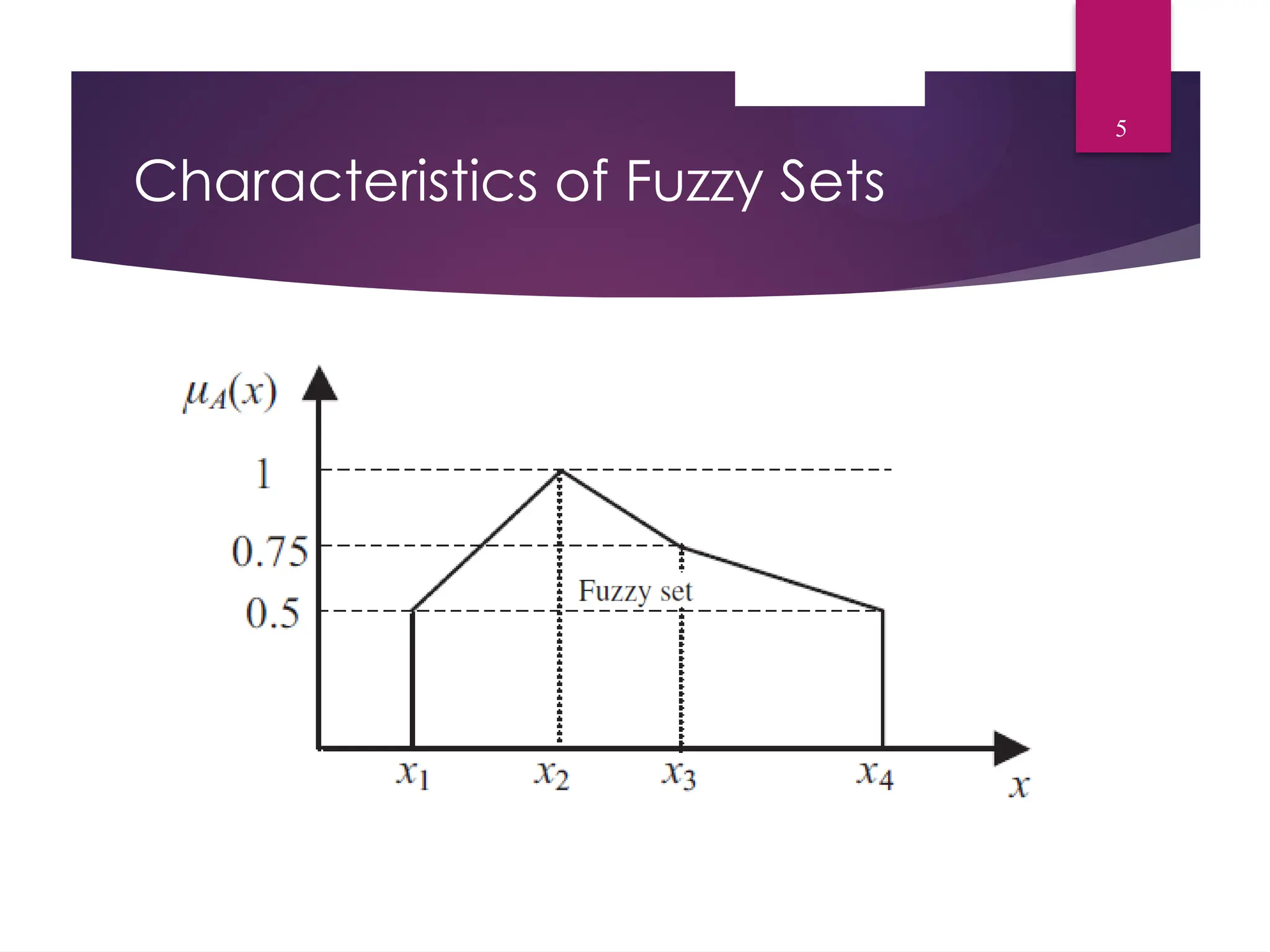 Characteristics of Fuzzy Sets
5
 