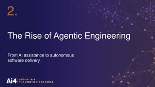 The Rise of Agentic Engineering
From AI assistance to autonomous
software delivery
2.
 