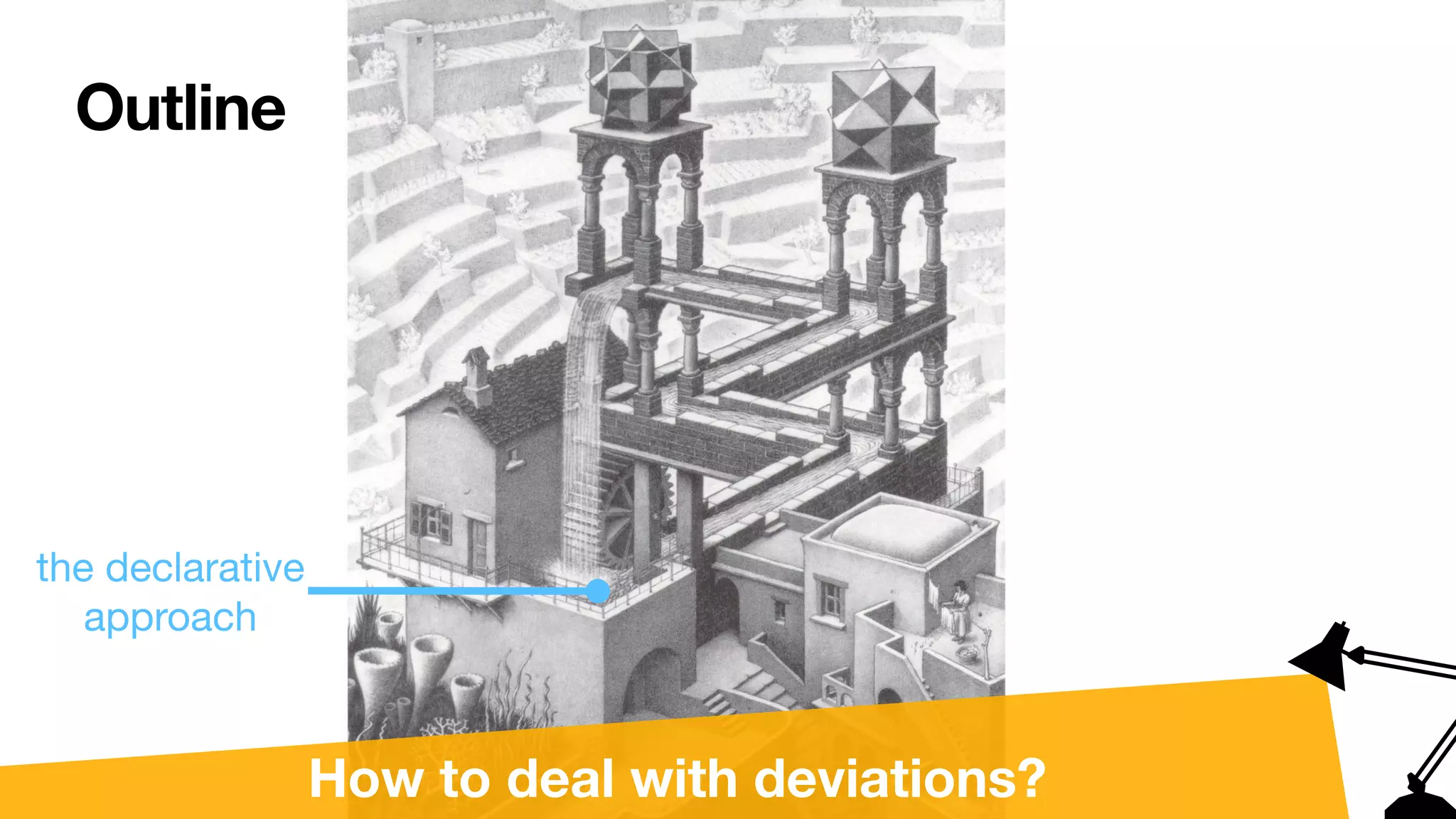Outline
the declarative

approach
How to deal with deviations?
 