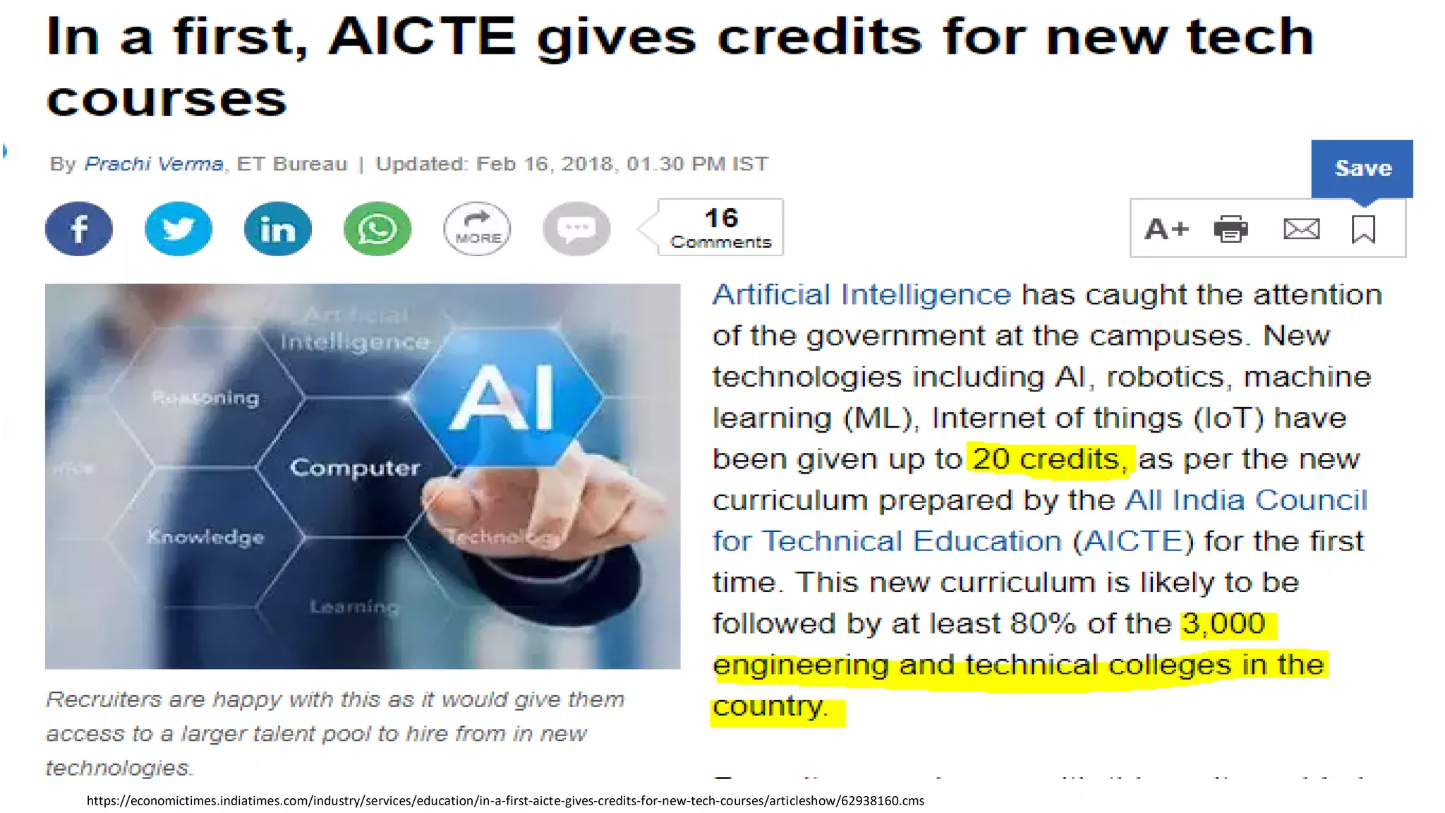 https://economictimes.indiatimes.com/industry/services/education/in-a-first-aicte-gives-credits-for-new-tech-courses/articleshow/62938160.cms
 