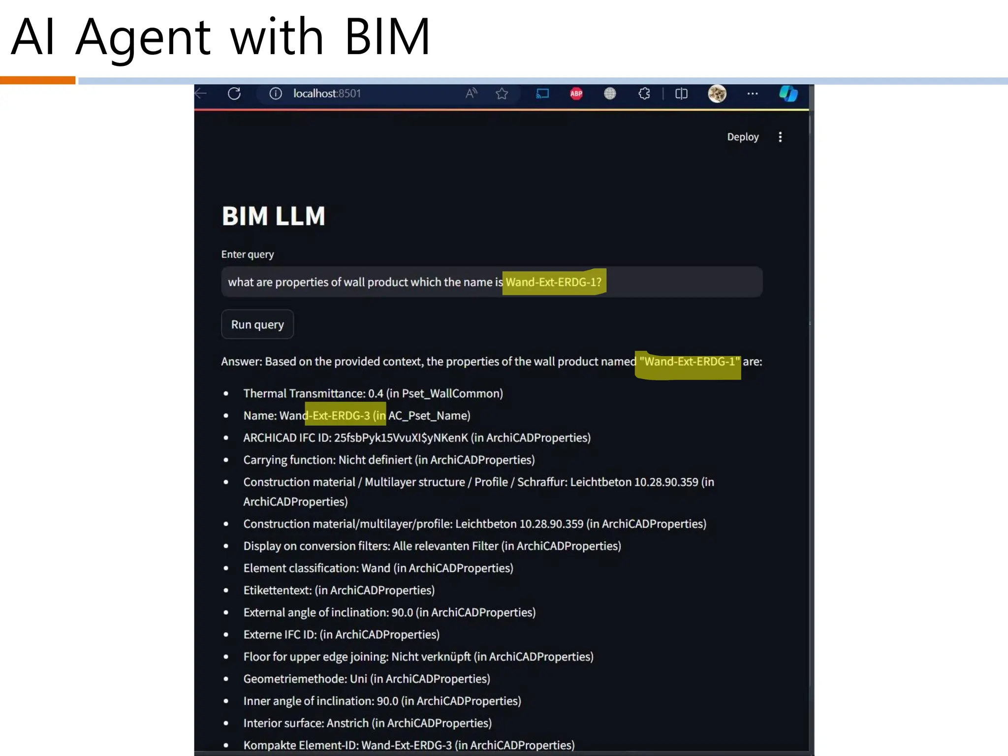 AI Agent with BIM
 