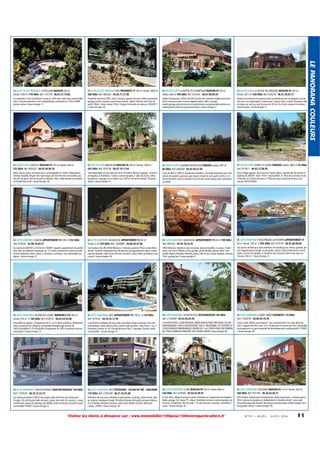 04 ALPES DE HTE PROVENCE RIEZ PROPRIETE F7 160 m² Terrain: 3600 m²
380 000€ Ref: 800326 - 04.92.77.27.96

05 HAUTES ALPES LA MOTTE EN CHAMPSAUR MAISON F9 320 m²
Terrain: 600 m² 399 000€ Ref: 814164 - 06.07.90.85.93

05 HAUTES ALPES LA ROCHE DES ARNAUDS MAISON F6 163 m²
Terrain: 2015 m² 450 000€ Ref: 818278 - 06.37.38.97.17

En surplomb à 1km Castellane le long du GR4-zone verte non constructiblevilla 2 maisons jumelées accès indépendants construites en 1972 et1984
piscine-calme / classe énergie: D

Propriété restaurée 2001, villa 2 niveaux, grands volumes, belles prestations,
garage, piscine couverte, pool house, bassin, jardin. Intérieur luxe. Rez de
jardin 160m². 2ème niveau 150m². Gorges du Verdon et Luberon. URGENT !!
/ classe énergie: NC

Vallée Champsaur, à 20mn de GAP, maison de caractère entièrement rénovée,3 niveaux,cuisine ouverte équipée,salon, salle à manger
voûtés,garage,véranda,terrain clos,prestations exceptionnelles,calme,non
isolée,grands volumes,vue panoramique / classe énergie: E

Maison d'architecte en ossature bois construite par les compagnons du devoir avec vue imprenable. Comprenant : séjour, salon, cuisine, chambre, salle
de bains, wc ainsi qu'une Terrasse de 100 m².Au 2ème niveau:4 chambres,
salle de bains. / classe énergie: C

05 HAUTES ALPES ANCELLE MAISON F4 105 m² Terrain: 628 m²
525 000€ Ref: 800320 - 04.92.49.90.18

05 HAUTES ALPES BRIANCON MAISON F8 250 m² Terrain: 1200 m²
655 000€ Ref: 818138 - 06.07.10.17.64

05 HAUTES ALPES LARAGNE MONTEGLIN TERRAIN Surface: 850 m²
80 000€ Ref: 808300 - 04.92.50.57.90

05 HAUTES ALPES FOREST ST JULIEN TERRAIN Surface: 3855 m² 83 000€
Ref: 817811 - 06.02.17.08.99

Belle maison neuve 3niveaux dont 1aménageable en studio indépendant.
Vendue meublée. Région très touristique été hiver.Proche commodités,station ski sur place. Terrain de golf en altitude 12km. Idéal retraite secondaire
ou famille.Etat neuf / classe énergie: NC

Vue imprenable sur les pistes de Serre Chevalier. Maison atypique : 8 pièces
principales, 6 chambres, 2 salons, cuisine équipée, 3 salles de bains, cellier,
buanderie, 2 garages et un atelier. Sur 1200 m² de terrain arboré. Situation
idéale / classe énergie: D

6 lots de 850 à 1200 m² totalement viabilisés, très belle exposition sud. Prestations de qualité, aspersion gaz naturel, étude de sol à partir de 85 E / m².
Environnement calme et préservé très proche centre bourg, sites mondiaux,
escalade

Dans village typique, situé dans les Hautes Alpes. Superbe terrain arboré et
viabilisé de 3855m², dont 718m² constructibles. A 10mn de la station de ski
d'Ancelle, et à 20mn d'Orcière. A 15km de Gap, et proches de tous commerces. NEGOCIABLE

06 ALPES MARITIMES GRASSE APPARTEMENT F4 100 m² 254 500€
Ref: 818526 - 03.88.19.64.57

06 ALPES MARITIMES BEAUSOLEIL APPARTEMENT F2 46 m²
Terrain: 0 m² 350 000€ Ref: 1009080 - 06.86.69.67.06

06 ALPES MARITIMES BEAUSOLEIL APPARTEMENT F2 84 m² 700 000€
Ref: 807543 - 04.93.78.22.55

06 ALPES MARITIMES ROQUEBRUNE CAP MARTIN APPARTEMENT F3
80 m² Terrain: 330 m² 1 095 000€ Ref: 819140 - 06.87.66.98.68

Au centre de GRASSE, à 20 km de CANNES. Superbe appartement en parfait
état, dans un bâtiment historique du 17e siècle comprenant cuisine et salle
de bain équipées, salon, séjour, 2 chambres. Lumineux, vue imprenable sur
plaine. / classe énergie: D

Sur hauteurs de ville limite Monaco. 5 minutes à pied du Place Casino Montécarlo. Quartier résidentiel haut de gamme, joli appartement séjour cuisine
ouverte équipée, salle d'eau, terrasse couverte, calme, belles prestations tout
à pied. / classe énergie: NC

200m Monaco, résidence luxe sécurisée, piscine chauffée, 2 saunas, 2 hammans, vue mer et Monte-Carlo, gardien, porte blindée, alarme, 84m² avec
double séjour, chambre, dressing, bains, salle d'eau, cuisine équipée, terrasse
25m², garage box / classe énergie: D

Aux portes de Monaco, dans résidence de standing avec tennis, gardien, piscine. Appartement d'angle, rez de jardin, arboré, refait entièrement. Grand
séjour, cuisine US équipée, 2 chambres avec placard, salle d'eau avec wc.
Terrasse 330 m². / classe énergie: D

06 ALPES MARITIMES VILLENEUVE LOUBET IMMEUBLE F23 300 m²
Terrain: 374 m² 1 100 000€ Ref: 818575 - 06.83.54.93.80

06 ALPES MARITIMES NICE APPARTEMENT F4 130 m² 2 130 000€
Ref: 819142 - 04.93.55.17.95

06 ALPES MARITIMES 50 KM DE NICE RESTAURATION 100 000€
Ref: C754949 - 04.93.02.03.30

06 ALPES MARITIMES CAGNE S/MER CUISINISTE 110 000€
Ref: C504976 - 06.89.49.79.78

Immeuble de rapport : 6 logements du T1 au T4. Bien entretenu, idéalement
situé à proximité du village et commodités.Remplissage proche de
100%,rentabilité 5,7% Possibilité d'augmenter de 30% en gestion locative
saisonnière / classe énergie: D

Cap de Nice, résidence de luxe, plein sud, 4ème étage, ascenseur. Vue mer
panoramique. Beau séjour, patio, cuisine, salle de bains, salle d'eau, 2 wc, 3
chambres, marbre au sol. Grande terrasse 45m². 2 garages. Piscine. Jardin.
Commodités / classe énergie: D

A 50 KM DE NICE, CAUSE RETRAITE,VENDS MUR & FOND,TRES BEAU CACHET
MONTAGNARD, 5 ANS D'EXPLOITATION, 100 m² MEZZANINE, 55 COUVERTS, ET
25 EN TERRASSE PANORAMIQUE, REMISE DE 12 m², FOUR A BOIS, SUR TERRAIN
DE 1700m² GRANGE A RENOVEE 25m² FONDS+MURS / classe énergie: NC

Cause santé, affaire saine depuis 7 ans, emplacement 1er ordre (bord de
mer), magasin de 87m² avec 21m² de terrasse et réserve de 47m², possibilité
de progression car gros potentiel de développement, parking public FONDS
/ classe énergie: NC

06 ALPES MARITIMES 5 KM DE MONACO BAR-RESTAURANT 140 000€
Ref: C754520 - 06.76.12.52.37

06 ALPES MARITIMES NICE PÂTISSERIE - SALON DE THÉ - SNACKING
170 000€ Ref: C505599 - 06.31.35.81.88

06 ALPES MARITIMES CLANS MAISON F8 250 m² Terrain: 600 m²
420 000€ Ref: 818568 - 04.93.02.90.91

06 ALPES MARITIMES PEGOMAS MAISON F4 110 m² Terrain: 420 m²
560 000€ Ref: 815794 - 06.26.64.60.37

sur artère principale, à 500 m des plages cède fond d'un bar-restaurant
d'angle, 13m de façade, belle terrasse, cuisine, bar, salle 20 couverts, 2 caves,
nombreuses places de parkings, possibilités autre commerce, proches toutes
commodités FONDS / classe énergie: D

Pâtisserie de luxe avec clientèle de particuliers, snacking, salon de thé, design original, boutique d'angle 18 mètres linéaire de façade, terrasse intérieure et extérieur 40 places assises, vend cause double activité, idéal pour
couple, FONDS / classe énergie: NC

A 1km Nice, village provençal, calme. Propriété en 2 appartements indépendants, garage. 1er niveau F5 : séjour cheminée, terrasse, cuisine équipée, salle d'eau, 4 chambres. Rez de jardin : F3 avec terrasse couverte, ensoleillé, 2
caves. / classe énergie: NC

Frais réduits, lotissement 4 propriétaires. Belle provençale, 2 niveaux,séjour
38 m²,cuisine us équipée,wc indépendant,3 chambres dont 1 avec salle
d'eau,dressing,salle de bain.Terrasse,vue panoramique vallée.Garage,2 parkings,jardin arboré / classe énergie: NC

Visitez les biens à distance sur : www.immobilier100pour100entreparticuliers.fr

N ° 9 1 • M A R S - A V R I L 2014

11

LE PANORAMA COULEURS

04 ALPES DE HTE PROVENCE CASTELLANE MAISON 226 m²
Terrain: 2700 m² 770 000€ Ref: 735778 - 06.87.21.19.86

 