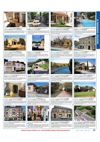 13 BOUCHES - DU - RHÔNE ARLES VILLA F6 208 m² Terrain: 150 m²
325 000€ Ref: 814424 - 09.54.57.80.81

13 BOUCHES - DU - RHÔNE ST MITRE LES REMPARTS MAISON F7 190 m²
Terrain: 1050 m² 495 000€ Ref: 940403 - 06.61.06.70.49

13 BOUCHES - DU - RHÔNE MOLLEGES VILLA F6 150 m² Terrain: 2400 m²
595 000€ Ref: 817108 - 04.90.95.03.16

Centre village, maison de village sur 2 niveaux entièrement rénovée en
pierres et poutres apparentes, grand volume de 237 m², terrasse, cour 3 voitures, grotte, jardin suspendu, très belles prestations / classe énergie: C

A 15km d'Arles, parc régional de camargue, Etang de Vacares, villa de 1980
entièrement rénovée sur 2 niveaux. F6 de 208m². Grands volumes, terrasse
couverte, cuisine d'été, barbecue, four à pizza, spa 3 places. Terrain de 150m²
clos. / classe énergie: C

Grande villa de caractère, rénovée en 2004, dans village médièval à 5 km de
Martigues, 15 km de la mer. Séjour, cuisine US, 5 chambres (2 en rez de
chaussée) bureau, répartis en demi- étages.Double garage, sous sol, piscine,
jardin arboré. / classe énergie: D

Villa traditionnelle sur 2 niveaux T6 de 150m². Grande terrasse, 2 garages,
combles, cheminée insert, climatisation. Surface utile 220m². Piscine 10x5,
cuisine d'été, douche. Terrain 2400m² clos et arboré sans vis à vis. Quartier
très calme / classe énergie: D

13 BOUCHES - DU - RHÔNE EYGUIERES MAISON F8 197 m²
Terrain: 3000 m² 620 000€ Ref: 816924 - 06.72.18.06.33

13 BOUCHES - DU - RHÔNE CEYRESTE VILLA F5 200 m² Terrain: 700 m²
695 000€ Ref: 818152 - 06.86.97.80.82

13 BOUCHES - DU - RHÔNE SALON DE PROVENCE VILLA F5 250 m²
Terrain: 2792 m² 755 000€ Ref: 817120 - 04.90.53.37.67

13 BOUCHES - DU - RHÔNE ORGON MAISON F7 260 m² Terrain: 250 m²
785 000€ Ref: 817107 - 06.11.77.35.98

Au coeur des alpilles. Très belle maison de 195 m² sur terrain de 3000 m²
clos et arboré avec vue imprenable sur les collines. 4 chambres, salle de
bains, salon, séjour, cuisine, bureau dressing cellier studio independant garage forage / classe énergie: D

Villa traditionnelle sur 2 niveaux de 2006. 200 m² plus sous-sol aménageable de 90 m². Garage de 26.60 m².Terrasse couverte de 22 m².Volets
roulants électriques. Piscine 8x3.50m.Terrain 700 m² clos et arboré en impasse. Calme. / classe énergie: NC

Quartier calme. Villa traditionnelle sur 2 niveaux. F5 de 250m² avec grenier
et piscine 12x6. Double garage, atelier, douche. 2 forages. Grande terrasse,
barbecue, terrain clos et arboré 2500 m². Portail et arrosage automatique.
Dépendances / classe énergie: C

Centre village. Maison F7 de caractère en pierres, 260 m², 4 niveaux. 3 appartements indépendants. Local commercial 120 m². Garage 80 m², 2 niveaux. Terrasse 90 m² constructible. Appartements entièrement refaits à
neuf. Jardin 250 m² clos. / classe énergie: C

13 BOUCHES - DU - RHÔNE MARTIGUES VILLA F4 350 m² Terrain: 700 m²
800 000€ Ref: 940643 - 04.99.74.74.85

13 BOUCHES - DU - RHÔNE LA CIOTAT VILLA F8 250 m² Terrain: 4900 m²
1 290 000€ Ref: 814426 - 06.20.74.17.37

13 BOUCHES - DU - RHÔNE CHATEAUNEUF LE ROUGE VILLA F5 215 m²
Terrain: 5 ha 1 500 000€ Ref: 813700 - 04.42.58.50.76

13 BOUCHES - DU - RHÔNE CHATEAURENARD PROPRIETE F8 280 m²
Terrain: 4900 m² 670 000€ Ref: 788744 - 04.90.92.91.24

A 5mn centre ville, villa avec vue sur mer sur 3 niveaux F4 de 350 m² avec
piscine 7.5x3. 5 vérandas 20 m² garage 3 voitures atelier quartier calme parking 50 m², Côte bleue 150 m des plages. / classe énergie: NC

A 500m de la mer,villa traditionnelle sur 3 niveaux, 268m² habitable, 468m²
utile,T8,vue dominante panoramique sur baie de la ciotat,piscine 12x6,tennis,garage,terrasse 80m², dans domaine de standing privé et sécurisé,portail
automatique. / classe énergie: C

Montagne Sainte Victoire,propriété de plain pied avec une chambre en étage. F5 de 215m² avec 2 suites parentales,terrasse,balcon 70m²,grenier. Piscine 11.5x5, cuisine d'été,barbecue,garage,terrain 5 hectares arboré,vue imprenable dominante. / classe énergie: B

5 minutes centre ville, 10 km d'Avignon, mas provençal sur 3 niveaux T8 de
280 m², terrasse 35 m² sans vis à vis, belles prestations, mitoyen, terrain
4900 m² arboré en campagne, quartier très calme / classe énergie: E

13 BOUCHES - DU - RHÔNE LANCON PROVENCE PROPRIETE F7 260 m²
Terrain: 8000 m² 800 000€ Ref: 816745 - 04.90.42.46.58

13 BOUCHES - DU - RHÔNE ARLES PROPRIETE F9 370 m²
Terrain: 15946 m² 990 000€ Ref: 818147 - 06.81.52.47.09

13 BOUCHES - DU - RHÔNE ST MARTIN DE CRAU PROPRIETE
Terrain: 80 ha 4 000 000€ Ref: 818149 - 06.07.32.24.45

13 BOUCHES - DU - RHÔNE SALON DE PROVENCE PROPRIETE F13
Terrain: 4.86 ha 10 000 000€ Ref: 814422 - 04.42.40.33.28

A 5 minutes centre village, en campagne, villa sur 2 niveaux 200 m² plus loft
de 60 m² à aménager en habitation plain pied, garage nombreuses terrasses
couvertes pergola piscine 11x6 avec plage lac artificiel terrain 8000 m² clos
et arboré. / classe énergie: C

Propriété composée d'un mas de 130 m² F3. Poutres apparentes. Cheminée.
Terrasse. Garage. Piscine. 2ème villa F4 130 m².Terrasse. Garage 100 m². 2
appartements F2, 55 m². Entrée indépendante pour bergerie en pierre début
siècle 250m². / classe énergie: C

Vallée des Baux. 18km de St rémy de provence. 15km des Baux. Grande propriété de 80 hectares d'un seul tenant bordé d'un côté par le canal de craponne. 60ha en foin de crau AOC et 20ha de terre labourable. 2 hangars. 2
bergeries de 1 710m². / classe énergie: NC

A 5mns du centre ville, idéal investisseur, propriété mas ancien avec dépendances, en partie à rénover,habitable, 13 pièces,surface utile 1000m²,habitation,hangars,greniers, cabanon,possibilité de + 100 logements,terrain plat
constructible. / classe énergie: F

14 CALVADOS TROUVILLE S/MER APPARTEMENT F3 60 m² 455 000€
Ref: 814547 - 02.31.87.62.48

14 CALVADOS LISIEUX RESTAURANT 100 000€ Ref: C505459 06.07.69.71.44

14 CALVADOS PROCHE BAYEUX BAR-TABAC-ALIMENTATION
GENERALE 235 000€ Ref: C754117 - 02.31.92.56.67

14 CALVADOS A 20KM DE LISIEUX RESTAURATION ITALIENNE SUR
PLACE ET À EMPORTER 470 000€ Ref: C503127 - 02.31.32.01.15

Vue imprenable sur le port de pêche pour cet appartement traversant de
standing situé au 2è étage avec ascenseur.Exposition sud-ouest.Parquet
flottant.Cuisine équipée.Digicode.Garage.Tous commerces+administrations
sur place. La plage à 5mn / classe énergie: NC

SUR EMPLACEMENT TRES FREQUENTE, centre LISIEUX, facilité de stationnement, RESTAURANT ou FONDS DE COMMERCE, salle 70 couverts, grande
cuisine aux normes, accès handicapés, grande vitrine, loyer intéressant, bail
3/6/9, cause départ retraite FONDS / classe énergie: NC

A 13 Kms de Bayeux,en plein centre bourg,sur l'axe principal Bayeux SaintLô,affaire saine,clintèle fidélisée et de passage.Progression régulière du
CA.Logement de type F3.Faible loyer.Vidéo-surveillance et alarme.Matériel
neuf. FONDS / classe énergie: NC

Situé à 20mn de Lisieux,Bernay,Livarot et Vimoutiers,en centre-ville,restaurant 86 couverts + 45 dans le jardin privatif.Bâtiment extérieur de stockage
avec grenier aménageable de 100m².Garage.Atelier.Appartement F5attenant.Affaire saine. FONDS+MURS / classe énergie: C

Visitez les biens à distance sur : www.immobilier100pour100entreparticuliers.fr

N ° 9 1 • M A R S - A V R I L 2014

15

LE PANORAMA COULEURS

13 BOUCHES - DU - RHÔNE BARBENTANE MAISON F4 237 m²
Terrain: 320 m² 292 000€ Ref: 812850 - 04.99.74.74.85

 