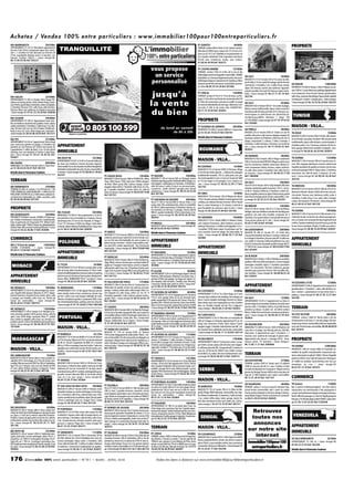 L’immobilier 100% entre Particuliers : Journal Mars/Avril 2014