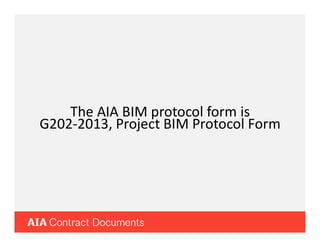 AIA BIM Contracts | PDF
