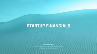 Startup financials - Daniel Vila Boa