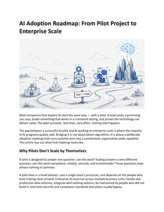 AI Adoption Roadmap: Scaling from Pilot to Enterprise Success | PDF