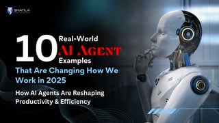 real time ai agent examples | AI agent development | PDF