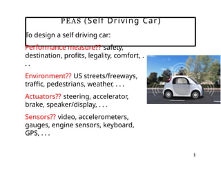 Artificial intelligence Agents lecture slides | PPTX