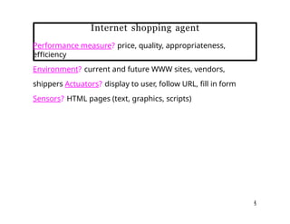 Artificial intelligence Agents lecture slides | PPTX