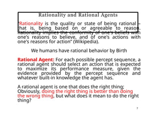 Artificial intelligence Agents lecture slides | PPTX