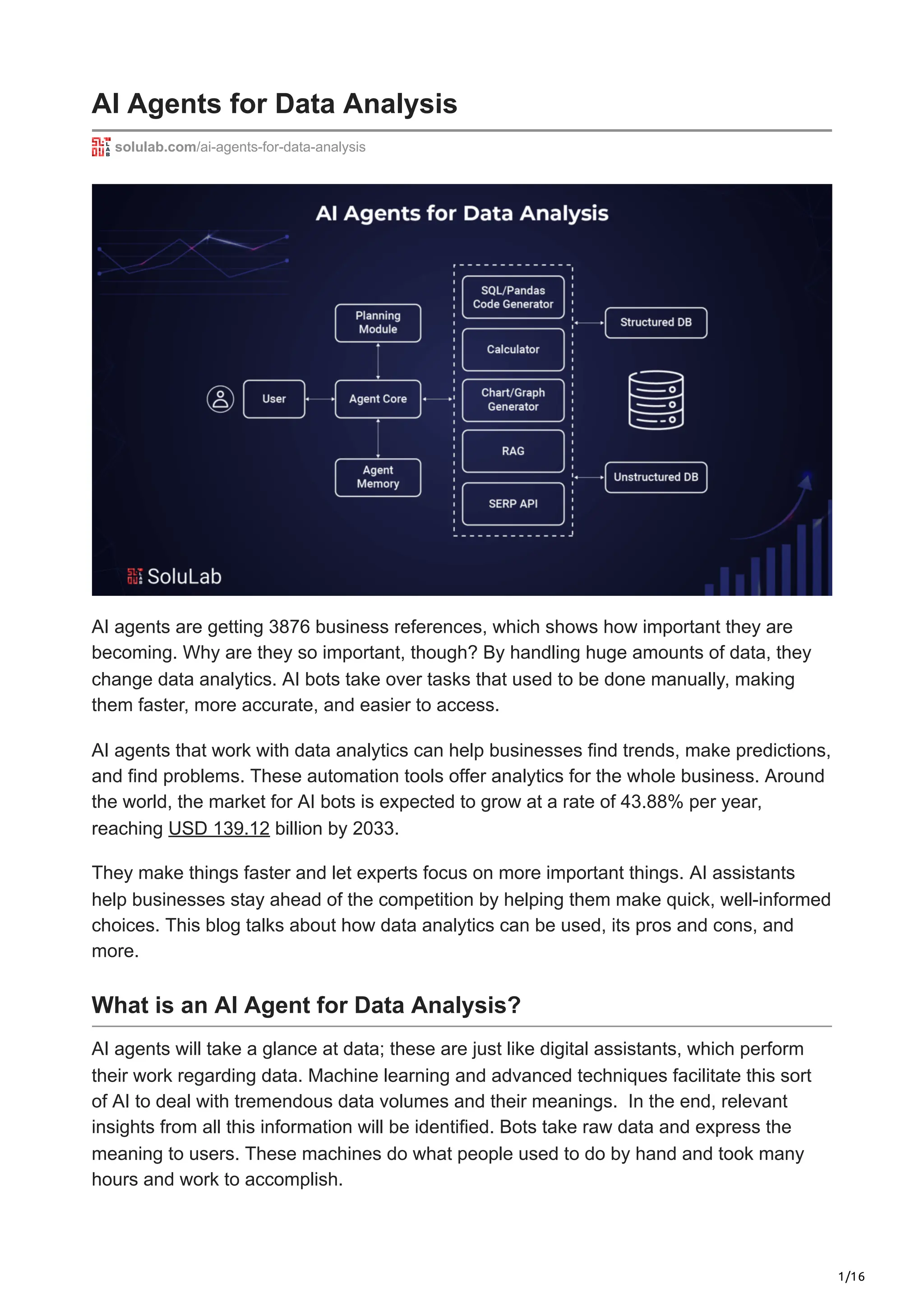 Explore AI Agents for Data Analysis -- Use Cases | PDF