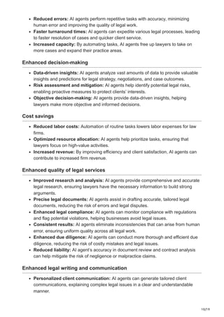 AI Agents for Legal Applications benefits implementation and future ...