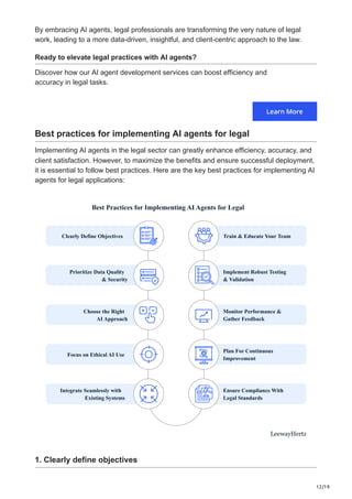 AI Agents for Legal Applications benefits implementation and future ...