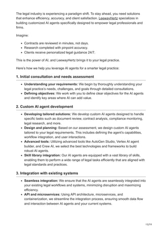 AI Agents for Legal Applications benefits implementation and future ...