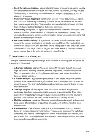 AI Agents for Legal Applications benefits implementation and future ...