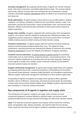 AI agents in logistics and supply chain Applications benefits and ...