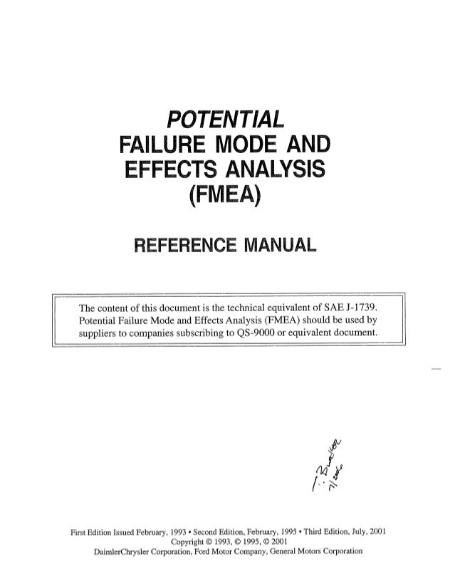 FMEA 4TH EDITION MANUAL PDF FMEA 4TH EDITION MANUAL PDF