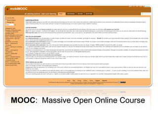 MOOC:  Massive Open Online Course