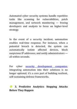 🤖 AI and Automation in Cyber Security Development The Future of Digital ...