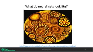 What	do	neural	nets	look	like?
©	Ivy	Data	Science 15
http://www.wired.co.uk/gallery/machine-learning-graphcore-pictures-inside-ai
 