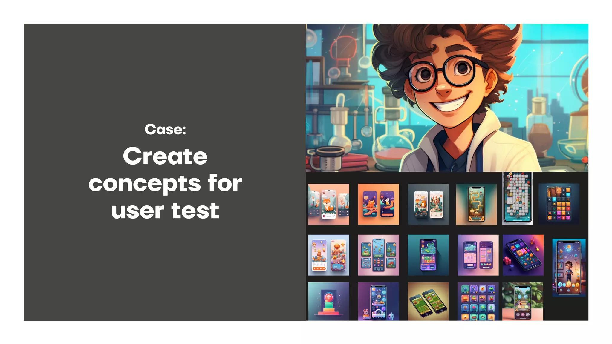 Case:
Create
concepts for
user test
 