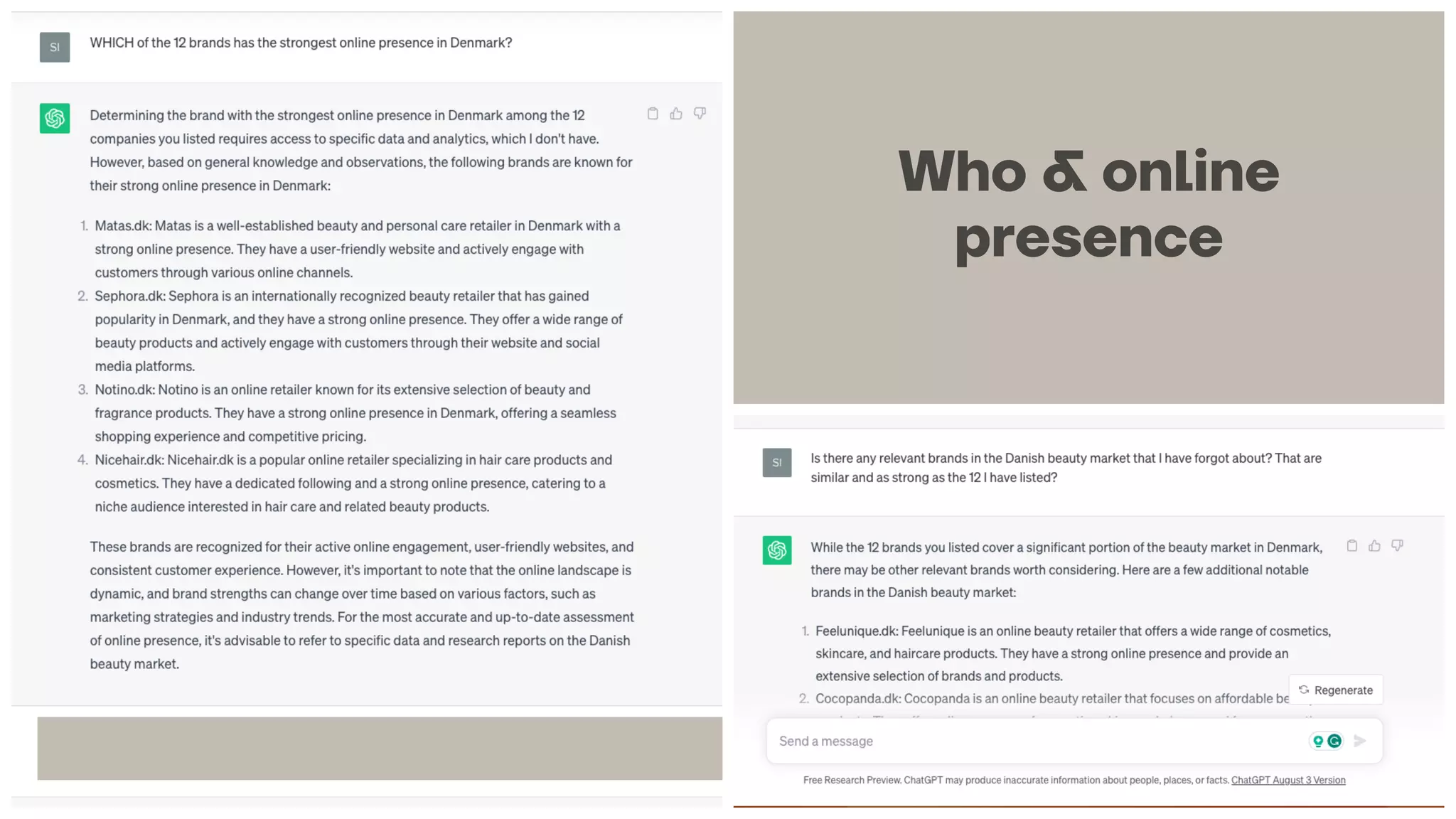 Who & online
presence
 