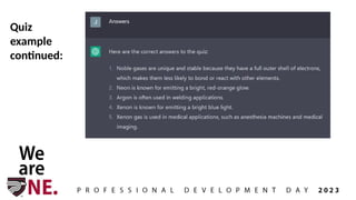 Quiz
example
continued:
 