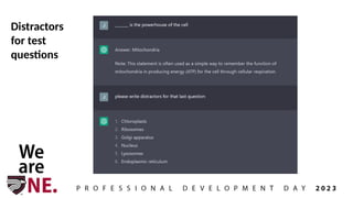 Distractors
for test
questions
 