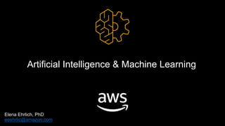 Artificial Intelligence & Machine Learning
Elena Ehrlich, PhD
eeehrlic@amazon.com
 