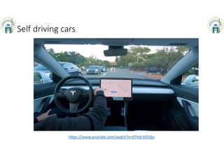 Self driving cars
https://www.youtube.com/watch?v=tlThdr3O5Qo
 
