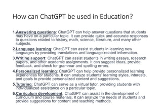 AI and the impact on Education | PPTX