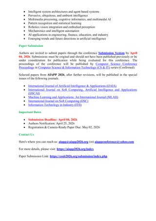 13th International Conference on Artificial Intelligence and ...