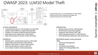 Application Security: AI LLMs and ML Threats & Defenses | PPSX