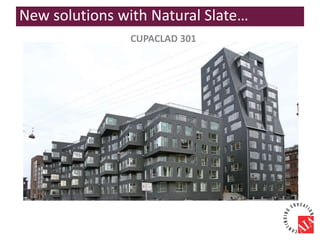 New solutions with Natural Slate…
CUPACLAD 301
 