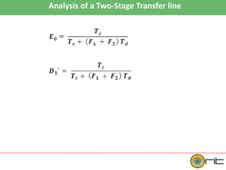 Analysis of a Two-Stage Transfer line
 