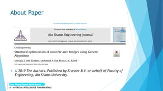 Structural Optimization using Genetic Algorithms - Artificial ...